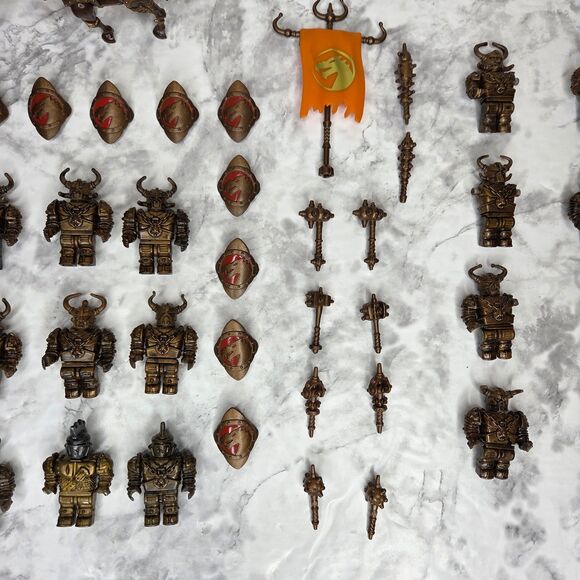 Mega Bloks Krystal Dragons Fire Ice 59 piece Mini Figure Horse Weapon Parts Lot - Picture 6 of 9